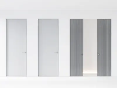 Aladin Swing Mono and Pocket door by Glas Italia Set 01 3D model