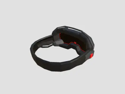 SciFi Glasses Low Poly A04 - Character Design Low-poly 3D model