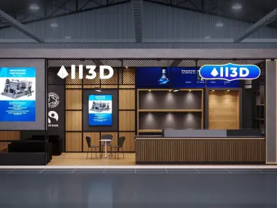 Exhibition Stand Stall  10X4 2 SIDE OPEN 3D model