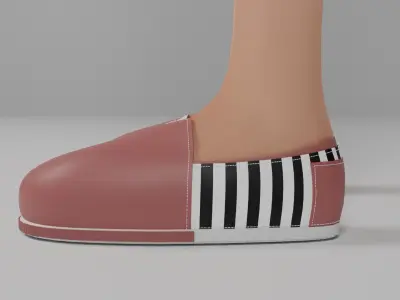 Shoes girl with backpack Free 3D model