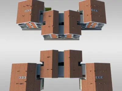 Suburban Condos 3 Low-poly 3D model