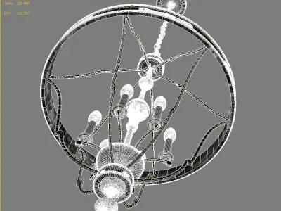 6 Light Foyer Fixture 3D model