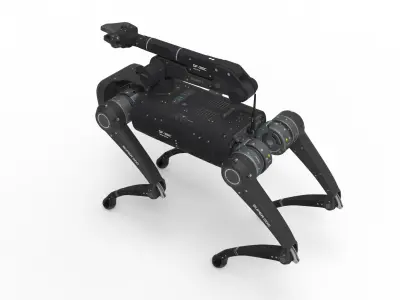 robot dog with manipulator 3D model