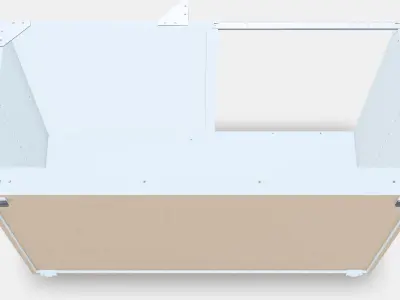 METOD carcase corner base unit Low-poly 3D model