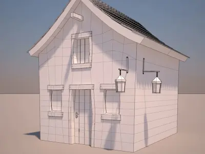 Cartoon house 11 3D model get