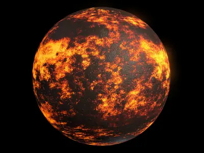 Lava Planets Collection - 8k PBR 3D Model Pack