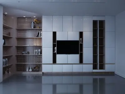 TV display cabinet 3D model