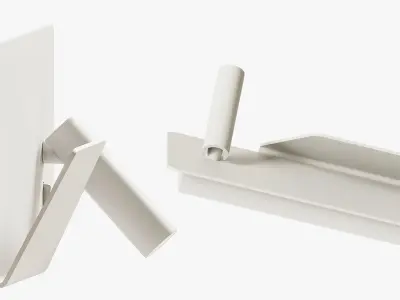 Wall lamp Suau left reading light white 3D model