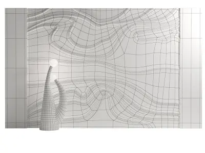 Decorative panel Wave 3D model