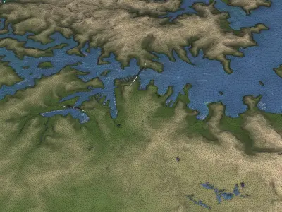 Sydney - 3D Terrain Model Low-poly 3D model