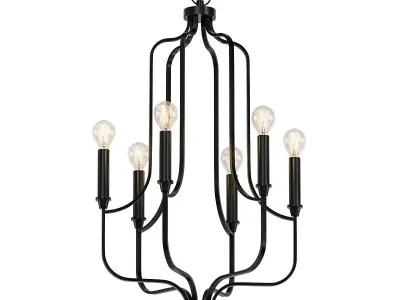 Pendant Light Iron Chandelier 3D model