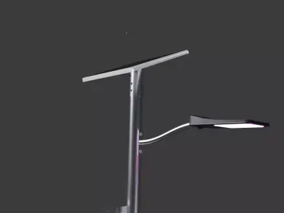 Solar Street Light Low-poly 3D model