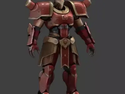 Heavy Sci-Fi Mecha Robot Armor  Low-poly 3D model