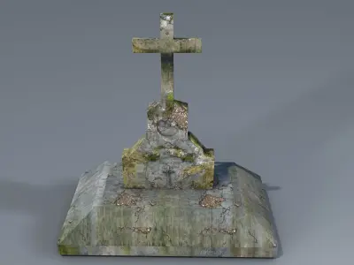 Cemetery 3d model Low-poly 3D model get
