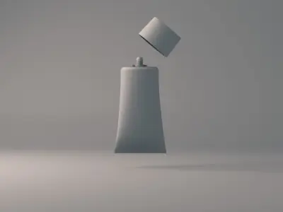 Sunscreen cream tube 3D model