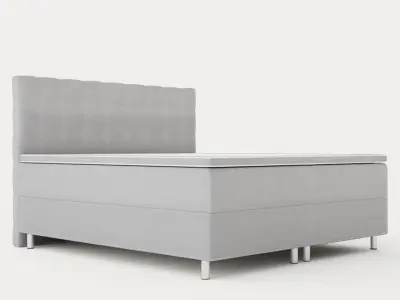 Montana Storage Bed 180x200 Light Gray Low-poly 3D model