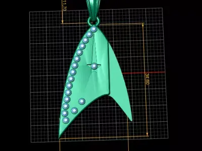3D Gold Pendant 3D print model