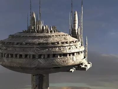 Floating Cloud city 1 3D model