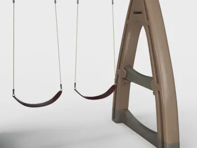 Playhouse Climber and Swing Set 3D model