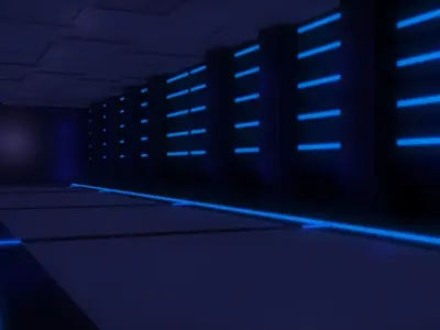 Futuristic Sci Fi Hallway 3D model