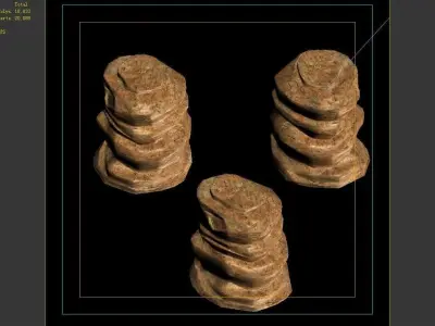 Desert - Mountain - Wind Stone 07 3D model