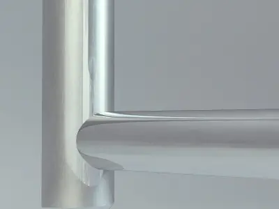 Wall Lamp Single Silver 3 3D model