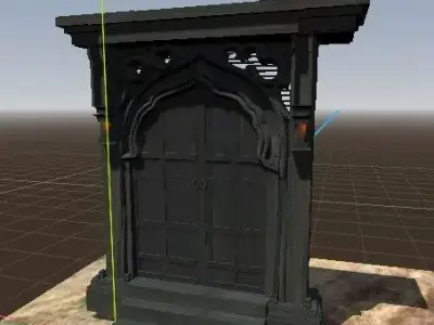 indian haweli main door Low-poly 3D model