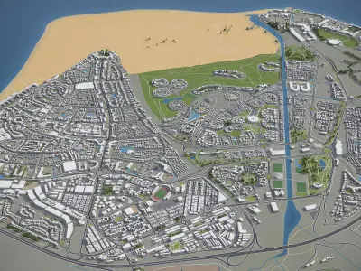 Maspalomas  Low-poly 3D model