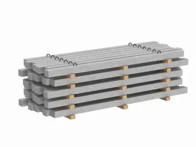 Stacked Concrete Slabs 3D model