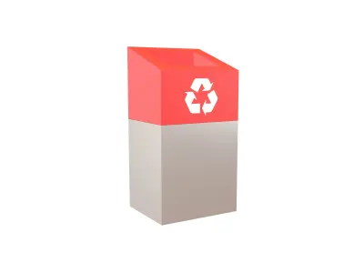 Modern Trash Can v2 004 Low-poly 3D model