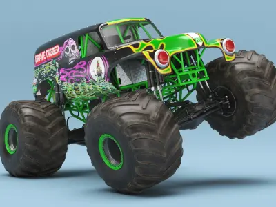  Grave Digger Monster Truck Rigged 