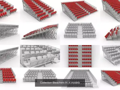 Collection Bleachers 9 3D Model Pack