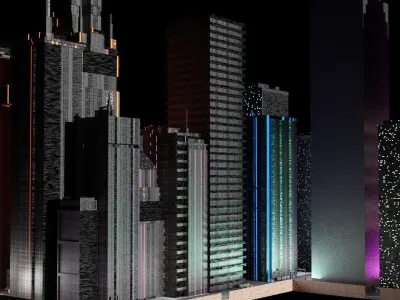 Making 3D Mega City In Blender  3D model
