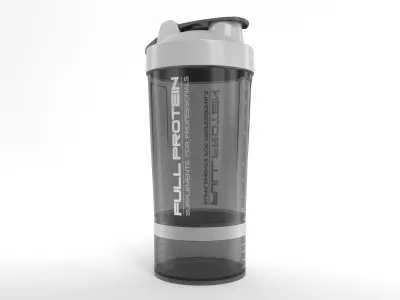 Shaker Full Protein Bottle Low-poly 3D model