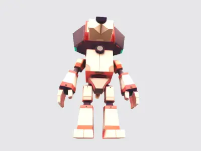 lowpoly robot dog Low-poly 3D model