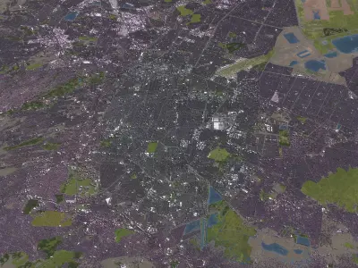 Mexico City - Topography Terrain 3D City 3D Model Pack