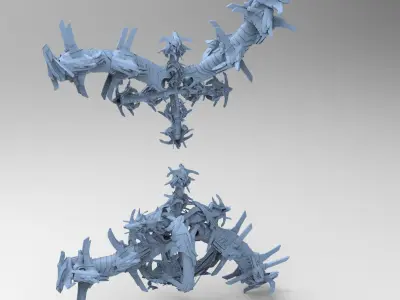 Transformer tail architecture collection 1 Low-poly 3D model