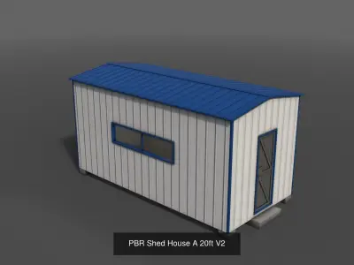 PBR Shed House A 3D Model Pack