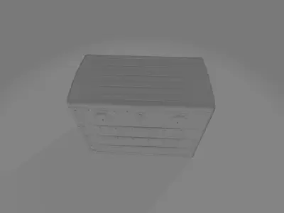 Light Brown Antique Chest Low-poly 3D model