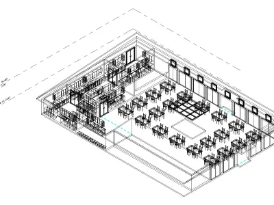 Canteen and Kitchen Building - Revit Model 3D model