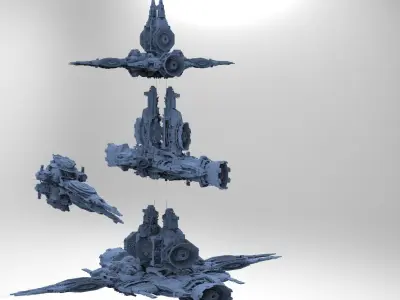 Sci-Fi Droid Prowler Ship kit bash 4 3D model