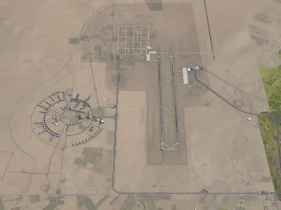 Isfahan Airport - Shahid Beheshti - IFN Low-poly 3D model