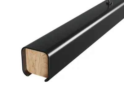 SEED DESIGN MUMU P180 BLACK AND WALNUT LED PENDANT Low-poly 3D model