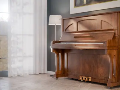  Dark Wood Upright Piano 