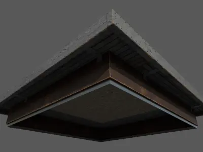 Bench 4 with pbr textures low poly Low-poly 3D model