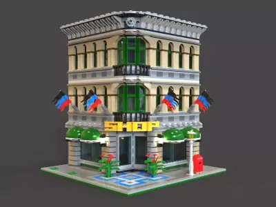 Lego Shop Low-poly 3D model
