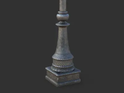 Street Lamp Low-poly 3D model