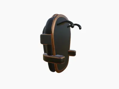 SciFi Backpack C01 Black Bronze - Fashion Character Design Low-poly 3D model
