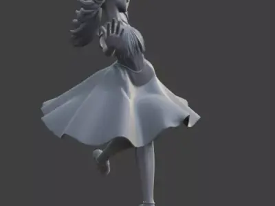 Stage Dancer Archetype 3D Figurine 3D model