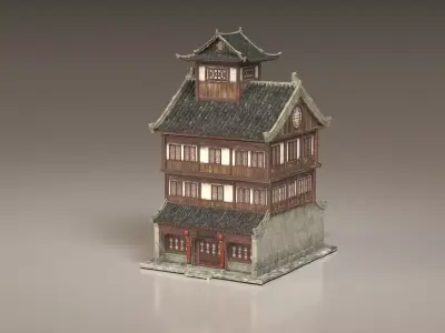 Ancient buildings Chinese Ancient architecture 3D model buy